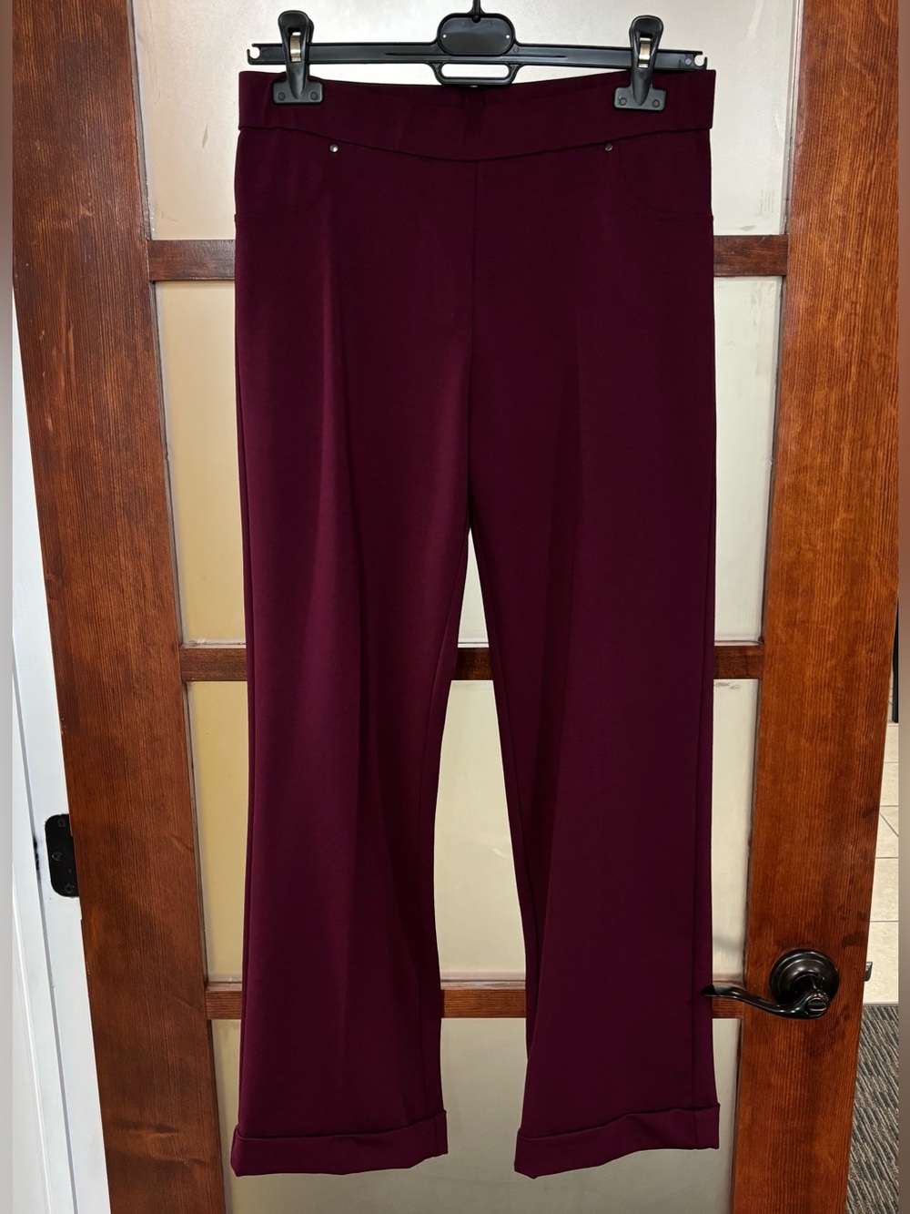 Bariloche Women's Pull-On Trousers in Burgundy